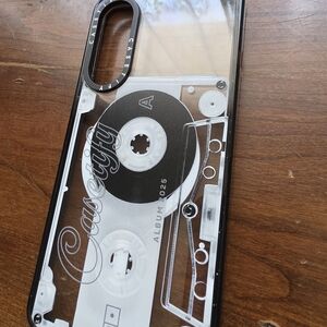 Casetify Samsung 25 Edge: Clear Retro Cassette Tape